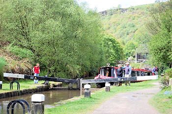 Hebden Bridge on the Rochdale Canal, South Pennine Ring